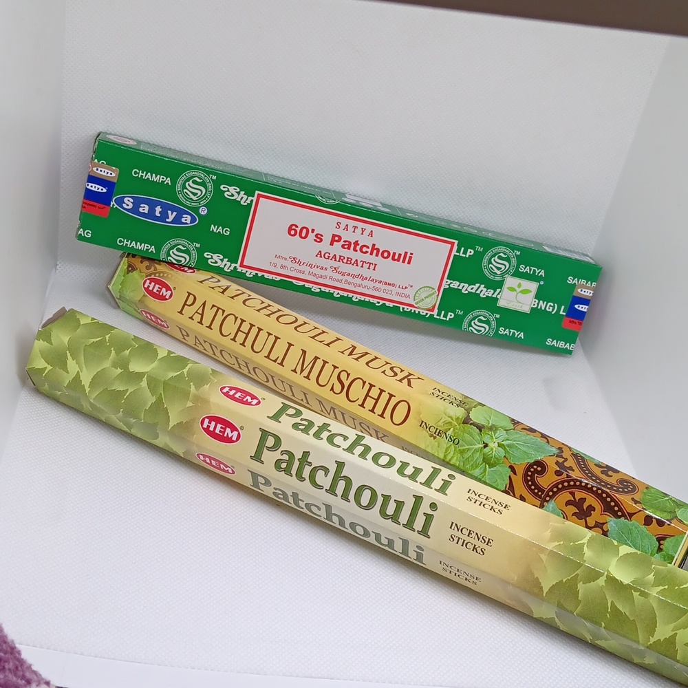 60's patchouli, patchouli musk & patchouli incense sticks